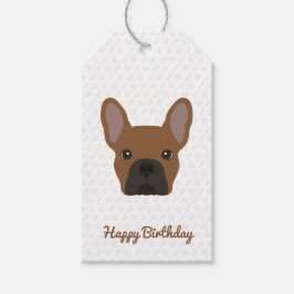 Red Fawn French Bulldog Birthday Geschenkanhänger