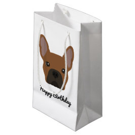Red Fawn French Bulldog Birthday Kleine Geschenktüte
