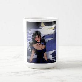 Red fayed Raven Girl Kaffeetasse
