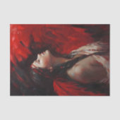 Red Feather Native American Woman Decoupage Seidenpapier (Vorderseite)