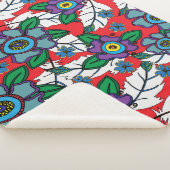 Red Feather Throw Blanket Sherpadecke (3/4)