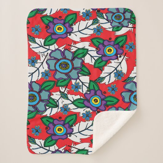 Red Feather Throw Blanket Sherpadecke (Vorderseite)