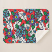 Red Feather Throw Blanket Sherpadecke (Vorderseite (Horizontal))