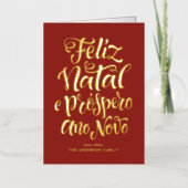 Red Feliz Natal e Próspero Ano Novo Script (Vorderseite)