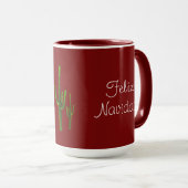 Red Feliz Navidad Cactus Tasse (VorderseiteRechts)