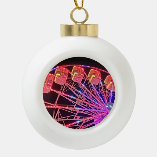 Red Ferris Keramik Kugel-Ornament (Vorderseite)