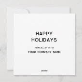 Red Festival Wreath Logo Business Feiertagskarte (Rückseite)