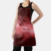 Red Festivals Baubles on Red Bokeh Schürze (InSitu)