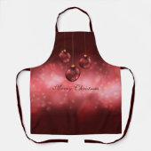 Red Festivals Baubles on Red Bokeh Schürze (Vorderseite)