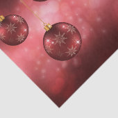 Red Festivals Baubles on Red Bokeh Seidenpapier (Ausschnitt)