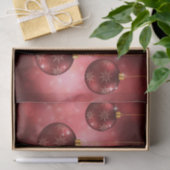 Red Festivals Baubles on Red Bokeh Seidenpapier (Geschenk)