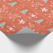 Red Festivals Hübsch Weihnachtsgeschenkpapier Geschenkpapier (Ecke)