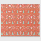 Red Festivals Hübsch Weihnachtsgeschenkpapier Geschenkpapier (Flach)