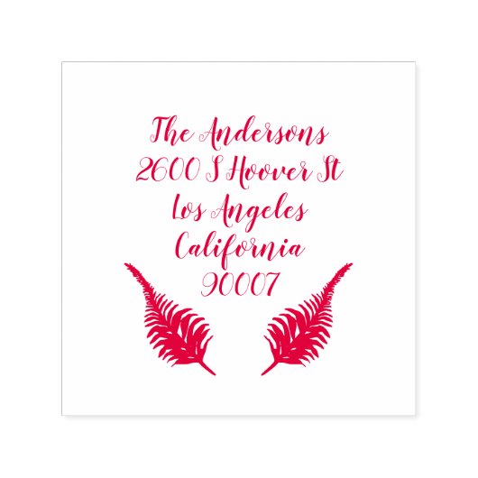 Red Festivals Leaf Weihnachtsansprache Permastempel (Design)