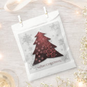 Red Festive Christmas Tree Favor Bag Geschenktütchen (Ausgeschnitten)