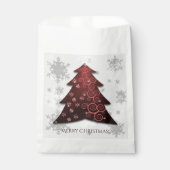 Red Festive Christmas Tree Favor Bag Geschenktütchen (Vorderseite)