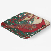 Red Festive Frohe Weihnachten Pappteller (Gewinkelt)