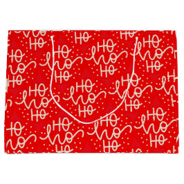 Red Festive Ho Ho Ho Weihnachtsfeiertag Große Geschenktüte