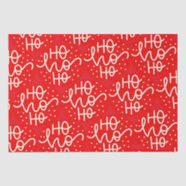 Red Festive Ho Ho Ho Weihnachtsfeiertag Wrapping P Seidenpapier