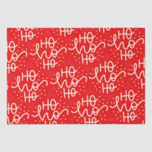 Red Festive Ho Ho Ho Weihnachtsfeiertag Wrapping P Seidenpapier