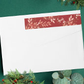 Red Festive Leafy Blumenwein Weihnachtsfeier Rücks