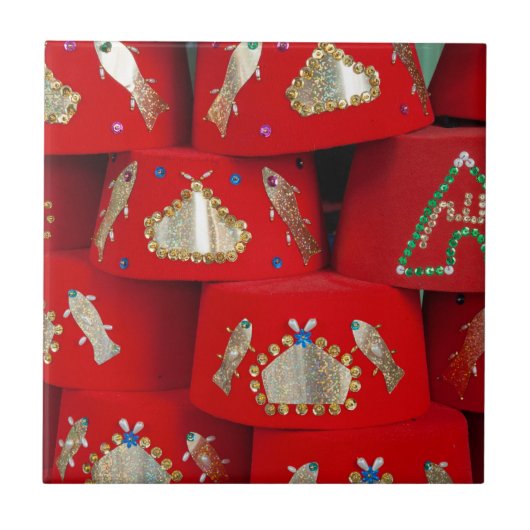 Red Fez ist auf dem Markt Fliese (Vorderseite)