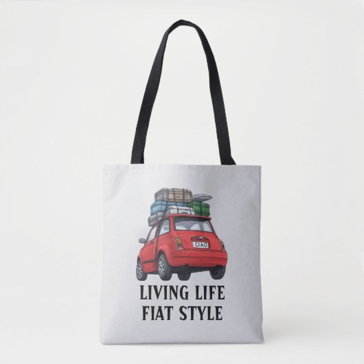 Red Fiat Car Tasche (Vorderseite)