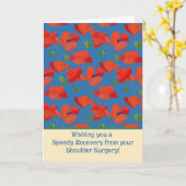 Red Field Poppies erhalten Well Shoulder Operation Karte (Gelbe Blume)