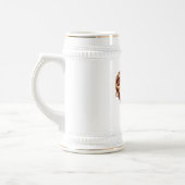 Red Filigree Heart Stein Bierglas (Links)