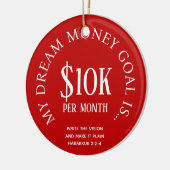 Red Financial Income Goals Keramik Ornament (Links)