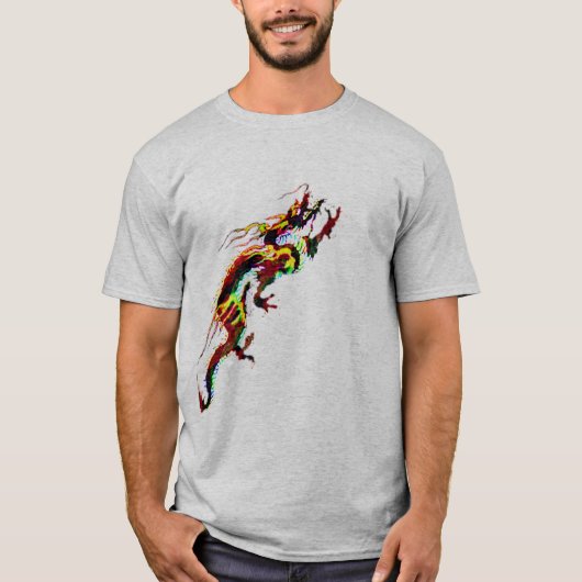 Red fire Dragon Design T - Shirt Geschenkidee (Vorderseite)