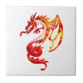 Red Fire Dragon Tattoo Fliese (Vorderseite)