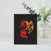 Red Fire Dragon Tattoo Postkarte (Stehend Vorderseite)