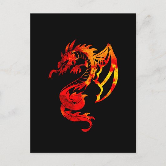 Red Fire Dragon Tattoo Postkarte (Vorderseite)