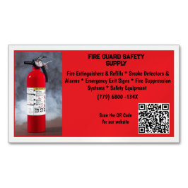 Red Fire Extinguisher Fire Safety   Magnetische Visitenkarte