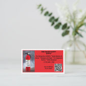 Red Fire Extinguisher Fire Safety Visitenkarte (Stehend Vorderseite)