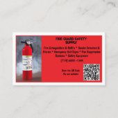 Red Fire Extinguisher Fire Safety   Visitenkarte (Vorderseite)