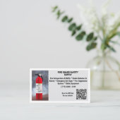 Red Fire Extinguisher Fire Safety Visitenkarte (Stehend Vorderseite)