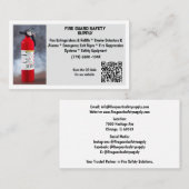 Red Fire Extinguisher Fire Safety   Visitenkarte (Vorne/Hinten)
