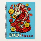 Red Fire Horse – Chinese Zodiac 2026 Planer (Vorderseite)