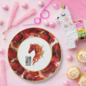 Red Fire Horse Pappteller (Party)