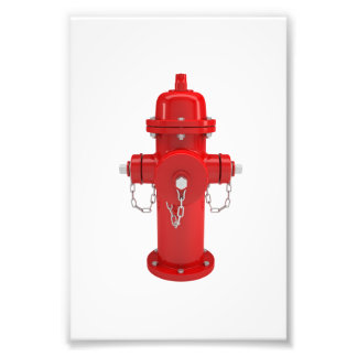 Red Fire Hydrant Fotodruck
