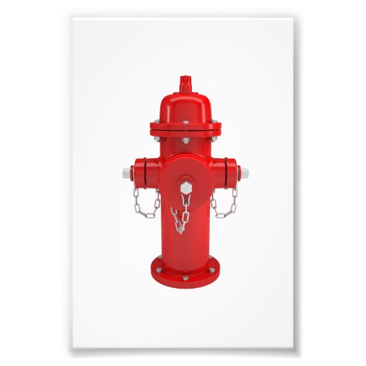Red Fire Hydrant Fotodruck (Vorne)