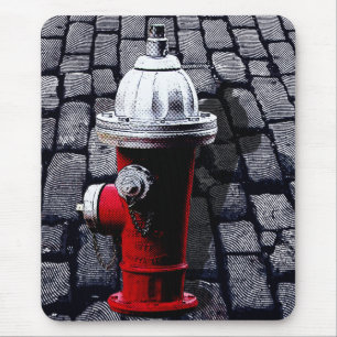 Red Fire Hydrant New York City Mousepad