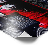 Red Fire Hydrant NYC Illustration Fotodruck (Ecke)