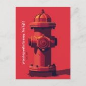 Red Fire Hydrant Postkarte (Vorderseite)