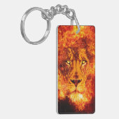 Red Fire Lion Sighlight Moon Logo Schlüsselanhänger (Vorderseite links)