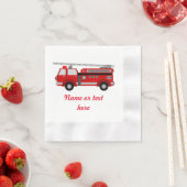 Red Fire LKW mit Text Serviette (Beispiel)