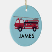 Red Fire LKW Personalisiert Weihnachtsschmuck (Rechts)