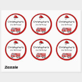 Red Fire Motor und Hat Birthday Stickers (Blatt)